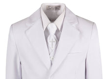 Load image into Gallery viewer, Boys Slim Fit Communion Suit with Religious Cross Neck Tie - Tuxgear