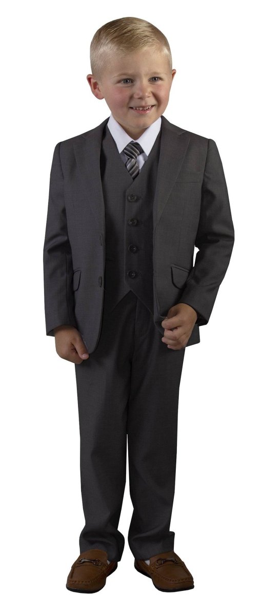 Boys' Classic Slim Fit 5 Piece Suits |  6 Color Options 
