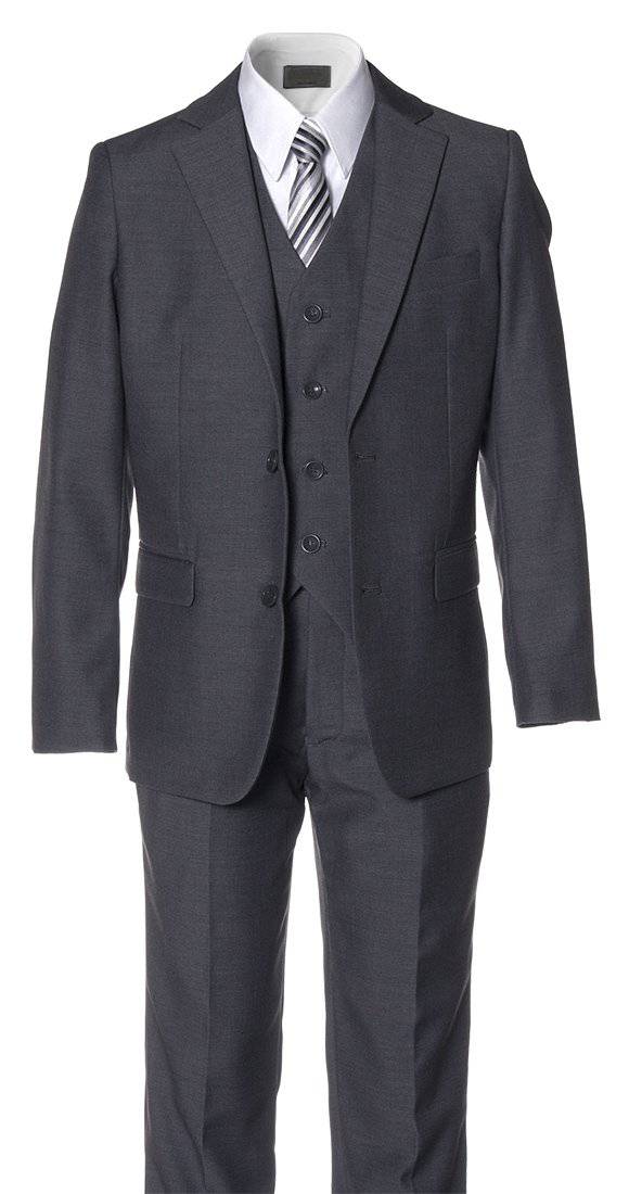 Boys' Classic Slim Fit 5 Piece Suits |  6 Color Options 