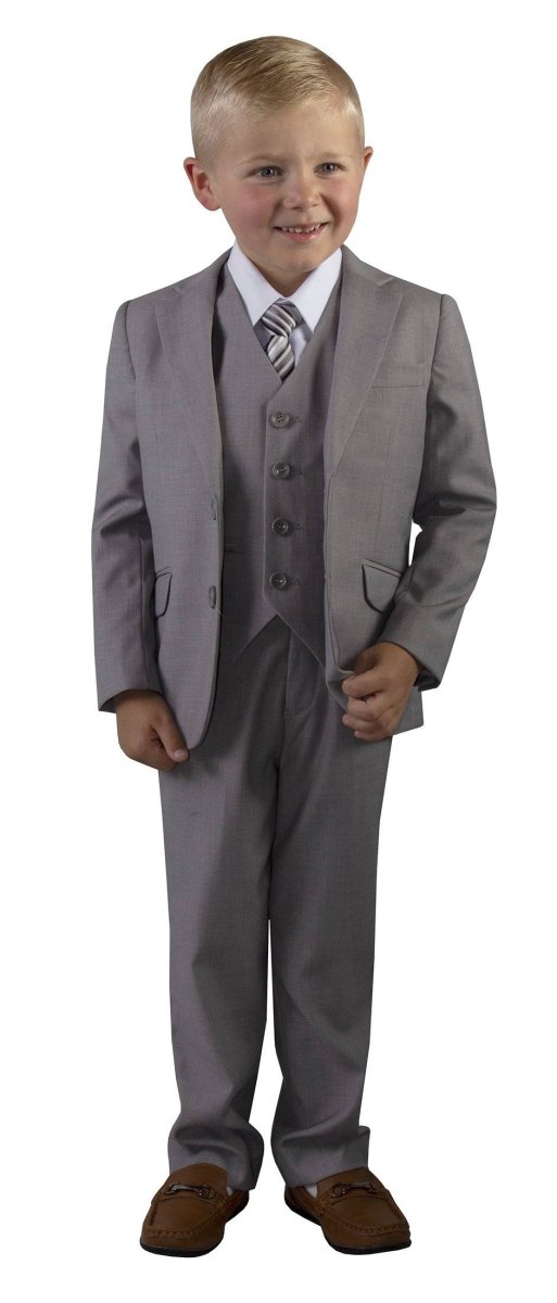 Boys' Classic Slim Fit 5 Piece Suits |  6 Color Options 