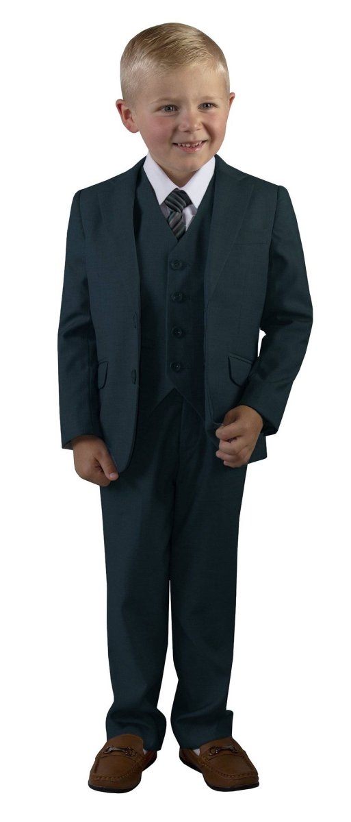 Boys' Classic Slim Fit 5 Piece Suits |  6 Color Options 