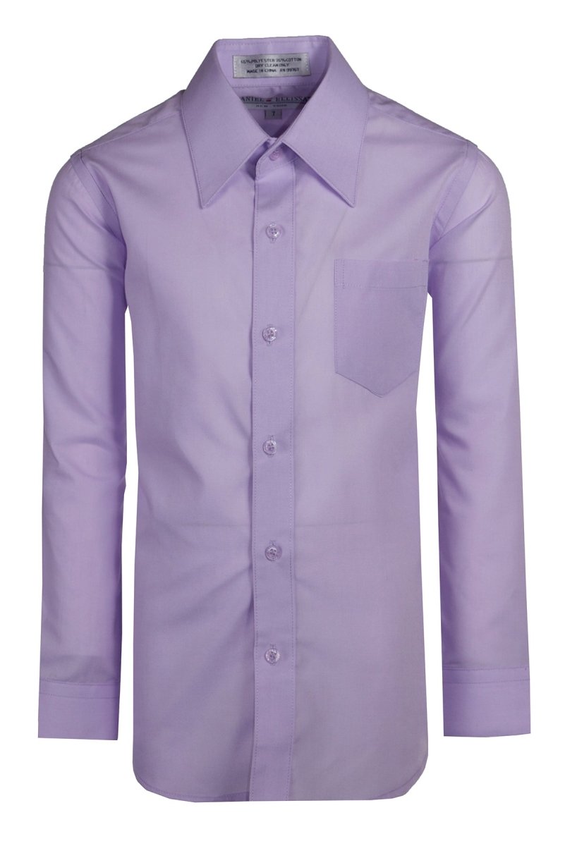 Daniel Ellissa Boys' Dress Shirt: Classic Button - Up Style in 20 Colors | Sizes 2 - 20 - Tuxgear