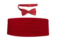 Load image into Gallery viewer, Deluxe Polyester Satin Cummerbund and Bow Tie Sets - Tuxgear