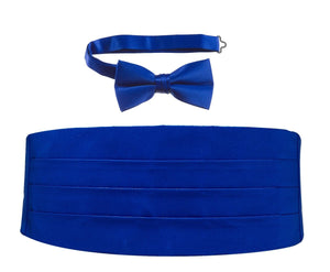 Deluxe Polyester Satin Cummerbund and Bow Tie Sets - Tuxgear