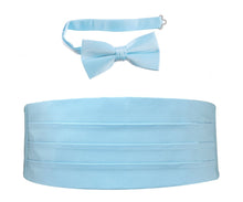 Load image into Gallery viewer, Deluxe Polyester Satin Cummerbund and Bow Tie Sets - Tuxgear
