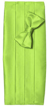 Load image into Gallery viewer, Deluxe Polyester Satin Cummerbund and Bow Tie Sets - Tuxgear