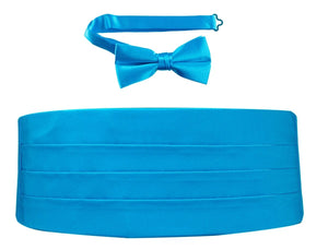 Deluxe Polyester Satin Cummerbund and Bow Tie Sets - Tuxgear