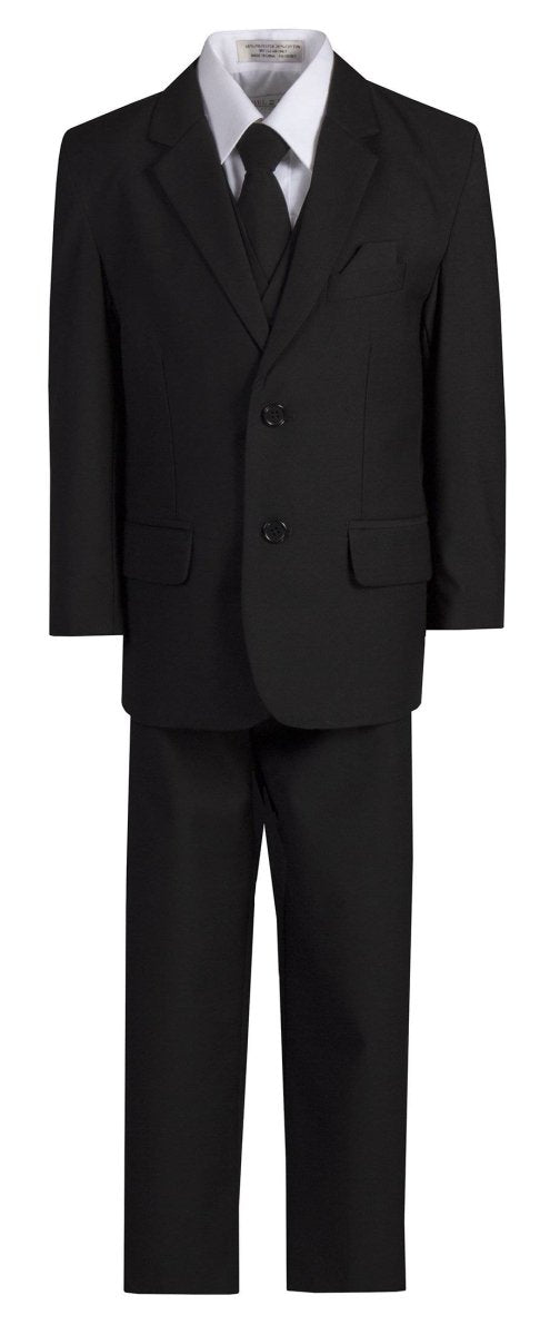 Husky Boys 6 Piece 2 Button Suit with Neck Tie and Pocket Square - Tuxgear