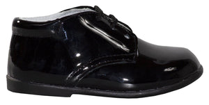 Infant Black Round Toe Dress Shoe Lace Up - Trevor - Tuxgear