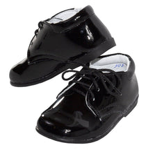 Load image into Gallery viewer, Infant Black Round Toe Dress Shoe Lace Up - Trevor - Tuxgear