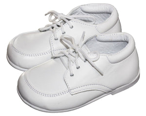 Infant White Formal Lace Up Dress Shoe - Caleb - Tuxgear