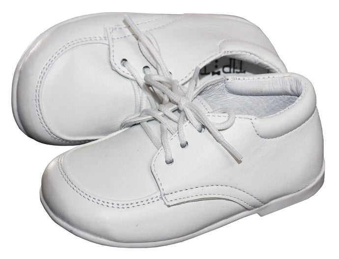 Infant White Formal Lace Up Dress Shoe - Caleb - Tuxgear
