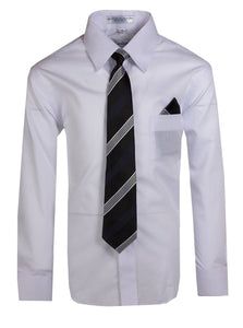Long Sleeve Button Up Dress Shirt Poly Cotton - Tuxgear