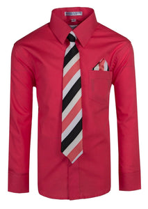 Long Sleeve Button Up Dress Shirt Poly Cotton - Tuxgear
