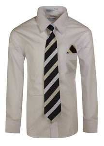 Long Sleeve Button Up Dress Shirt Poly Cotton - Tuxgear