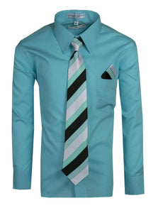 Long Sleeve Button Up Dress Shirt Poly Cotton - Tuxgear