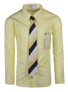 Long Sleeve Button Up Dress Shirt Poly Cotton - Tuxgear