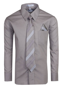 Long Sleeve Button Up Dress Shirt Poly Cotton - Tuxgear
