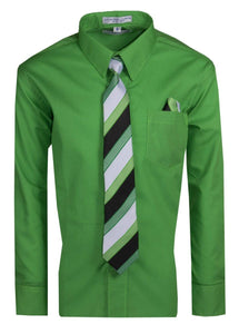 Long Sleeve Button Up Dress Shirt Poly Cotton - Tuxgear