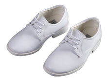 Load image into Gallery viewer, Matte White Round Toe Lace Up Dress Shoe Toddler and Big Boy Sizes - Tuxgear