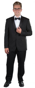 Men's Black 2 Button Notch Collar Tuxedo - Tuxgear