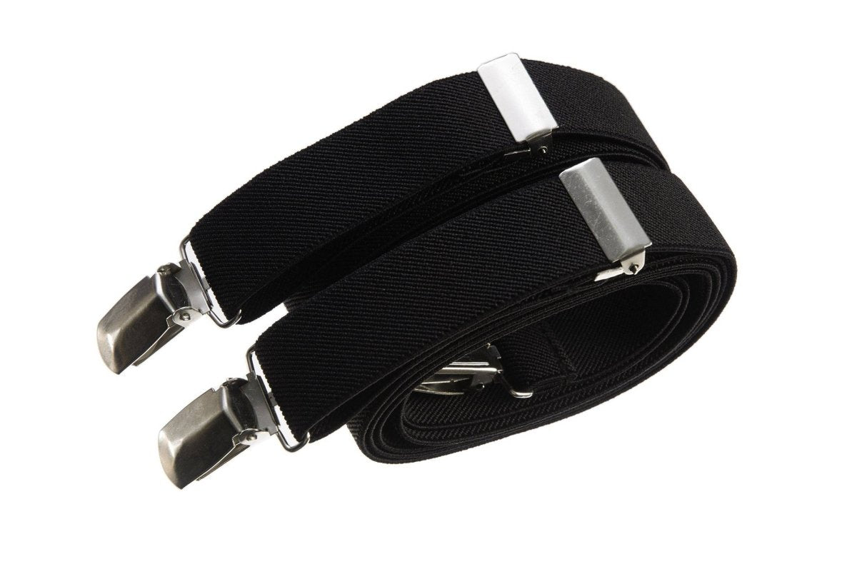 Men's Pre - tied Satin Bow Tie and Adjustable Stretch Suspender Sets - Tuxgear