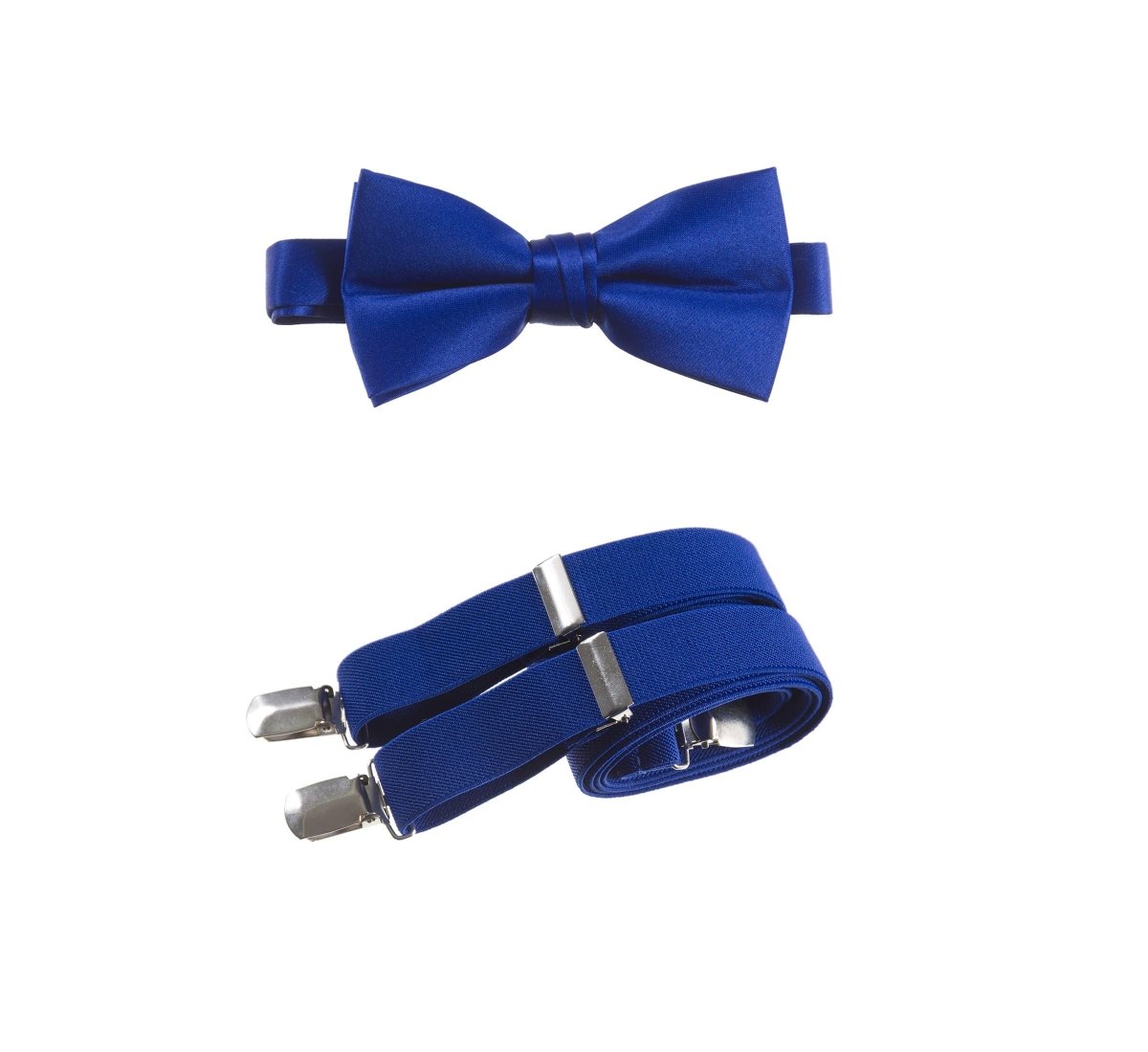 Men's Pre - tied Satin Bow Tie and Adjustable Stretch Suspender Sets - Tuxgear