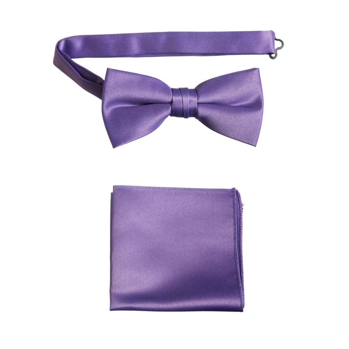 Men's Pre - tied Satin Bow Tie and Pocket Square Handkerchief Sets - Tuxgear