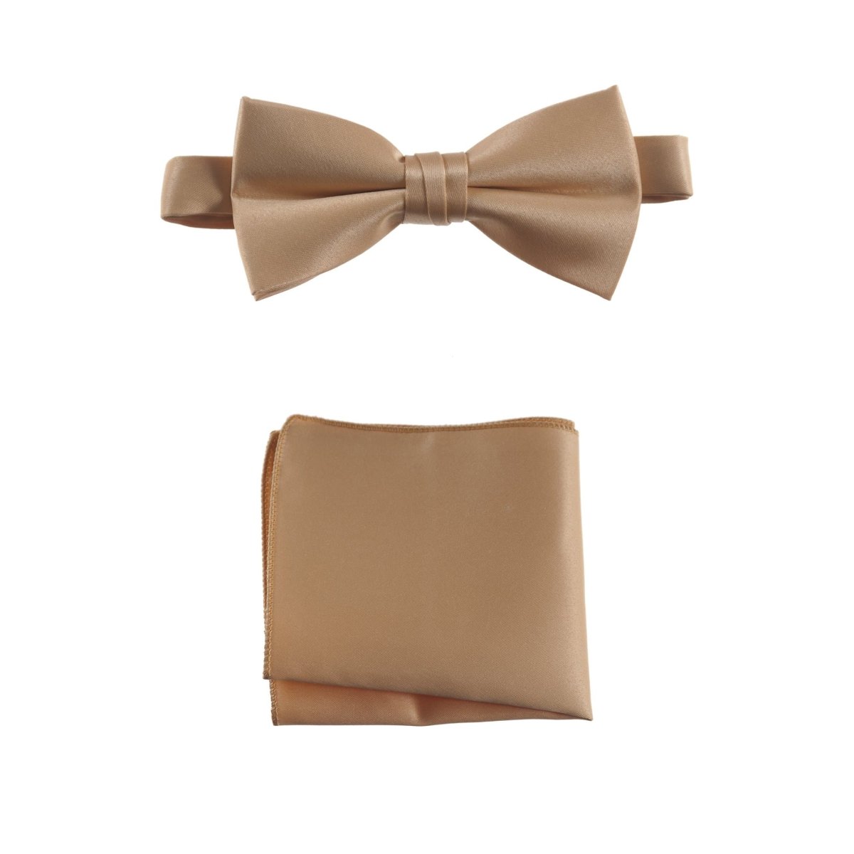 Men's Pre - tied Satin Bow Tie and Pocket Square Handkerchief Sets - Tuxgear