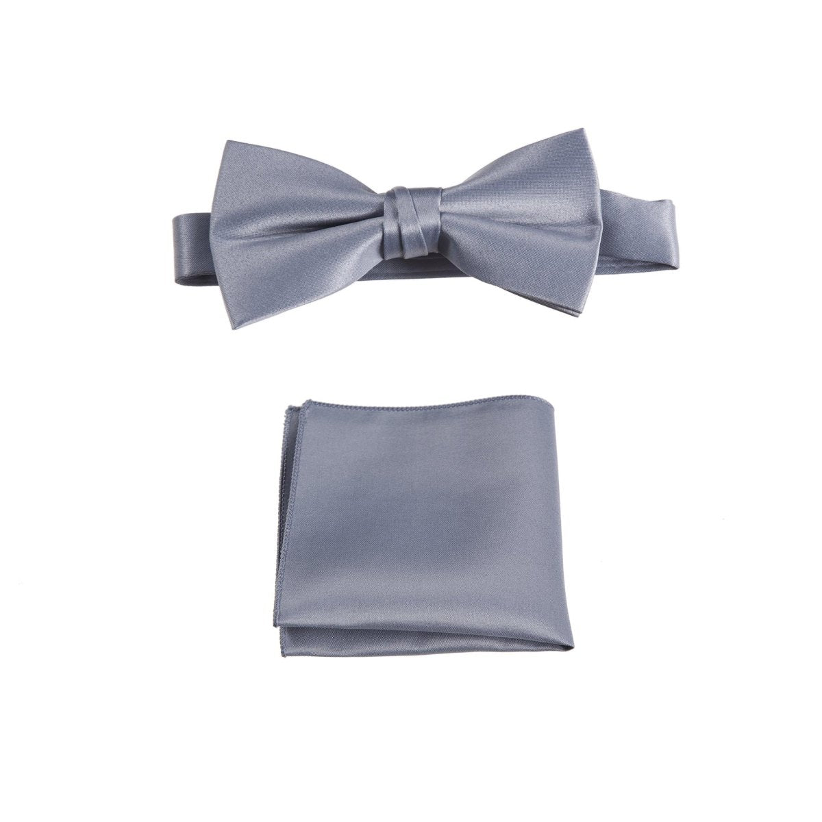 Men's Pre - tied Satin Bow Tie and Pocket Square Handkerchief Sets - Tuxgear