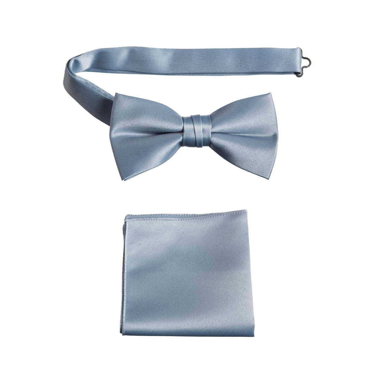 Men's Pre - tied Satin Bow Tie and Pocket Square Handkerchief Sets - Tuxgear