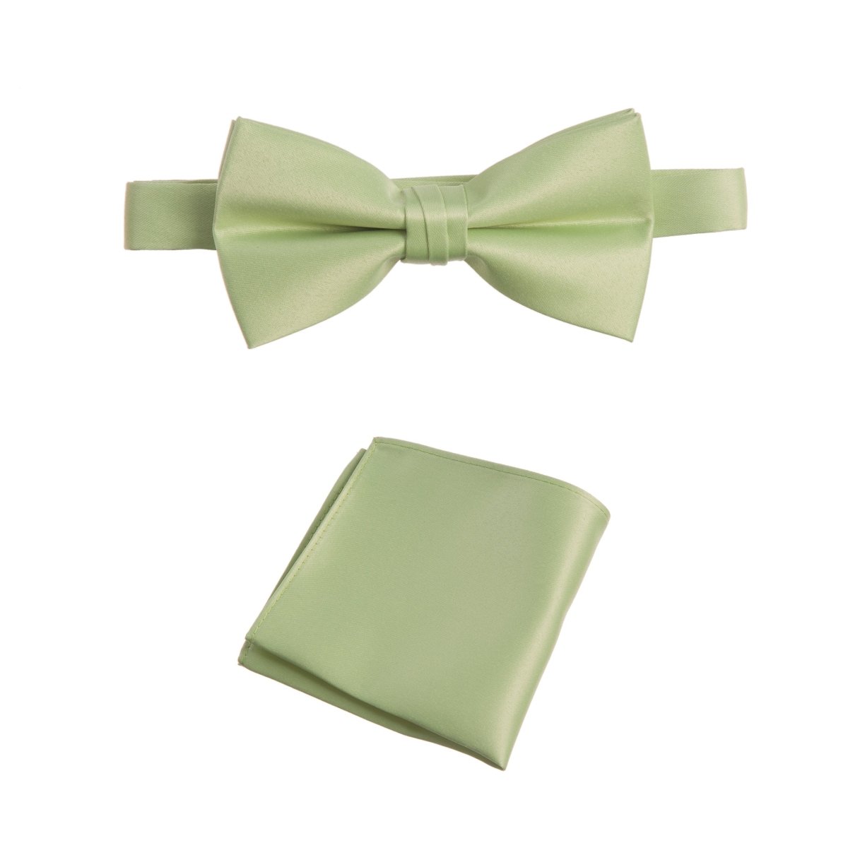 Men's Pre - tied Satin Bow Tie and Pocket Square Handkerchief Sets - Tuxgear