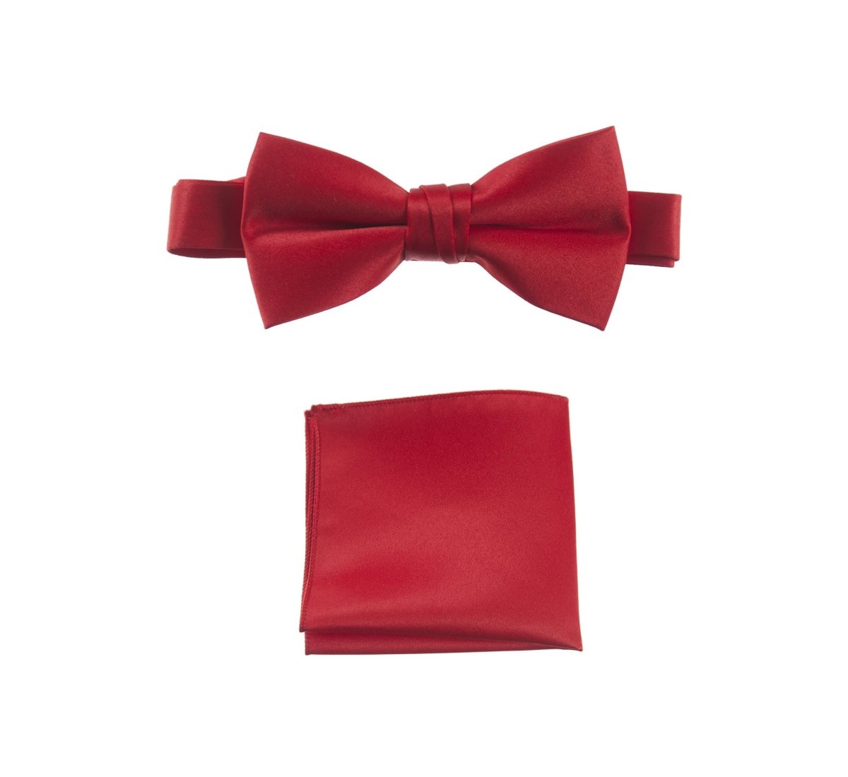 Men's Pre - tied Satin Bow Tie and Pocket Square Handkerchief Sets - Tuxgear