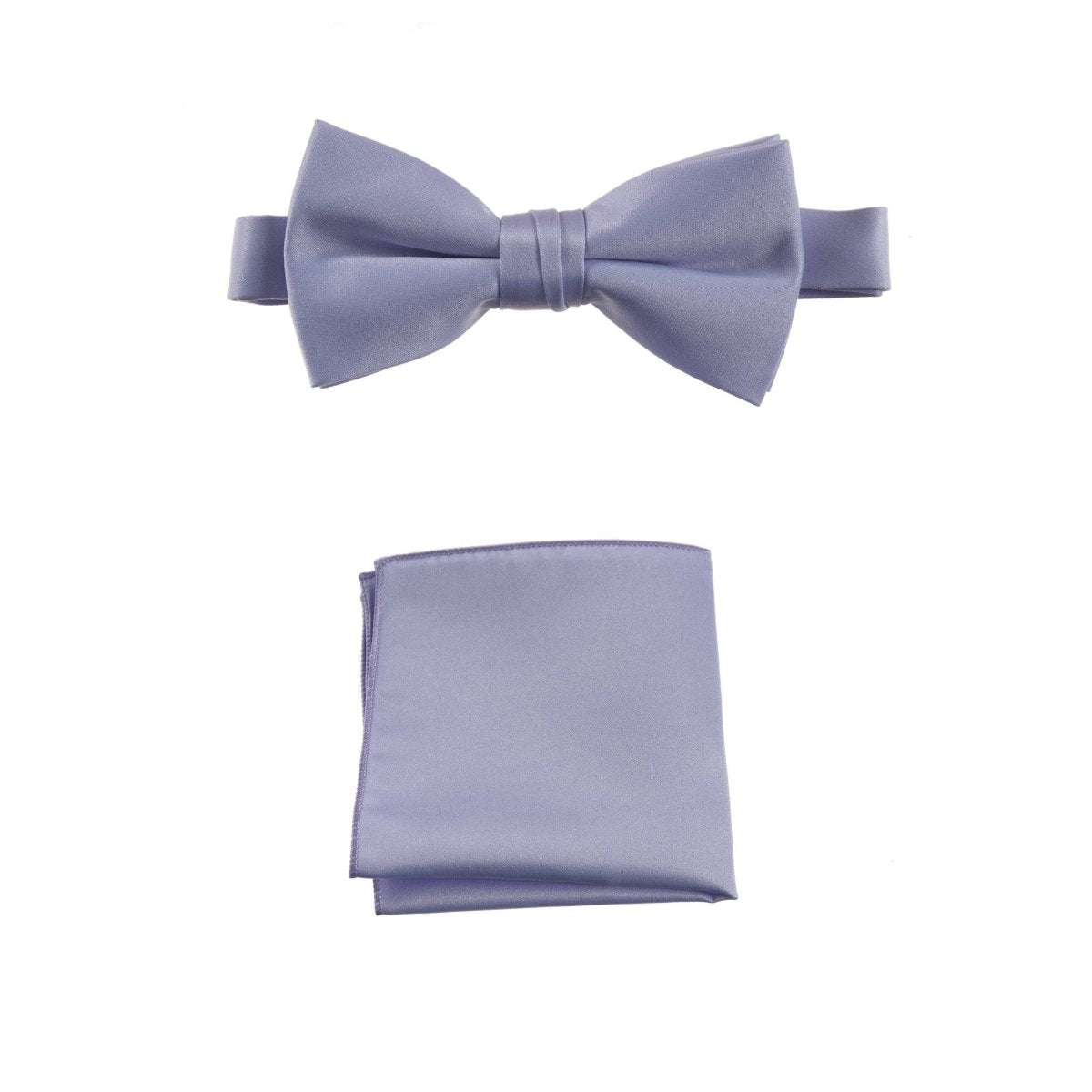 Men's Pre - tied Satin Bow Tie and Pocket Square Handkerchief Sets - Tuxgear
