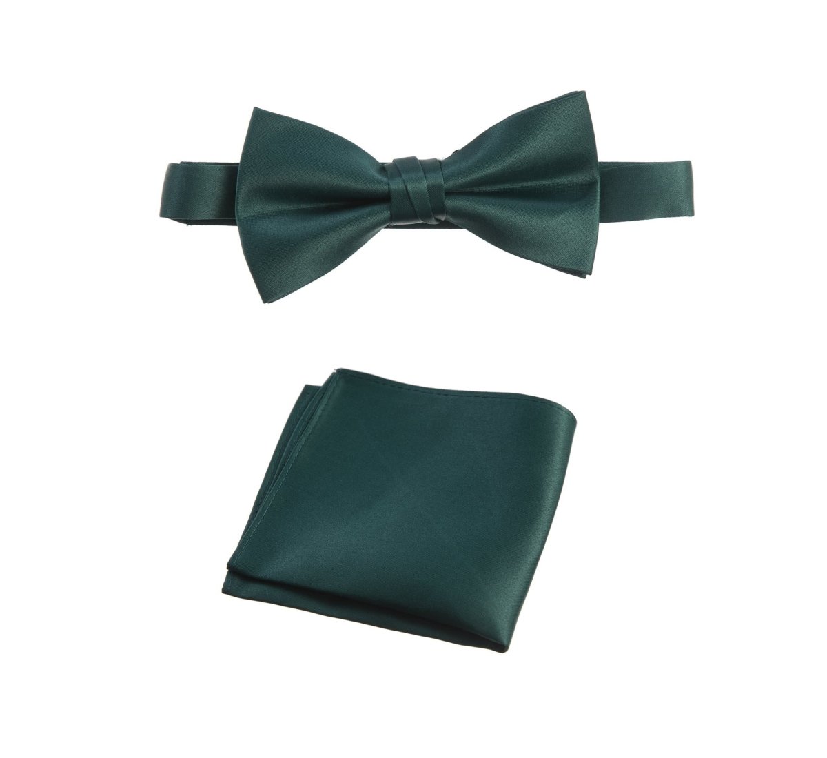 Men's Pre - tied Satin Bow Tie and Pocket Square Handkerchief Sets - Tuxgear