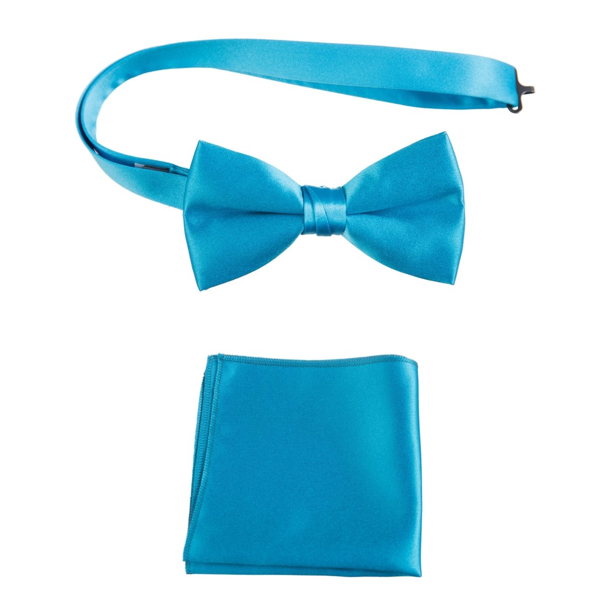 Men's Pre - tied Satin Bow Tie and Pocket Square Handkerchief Sets - Tuxgear