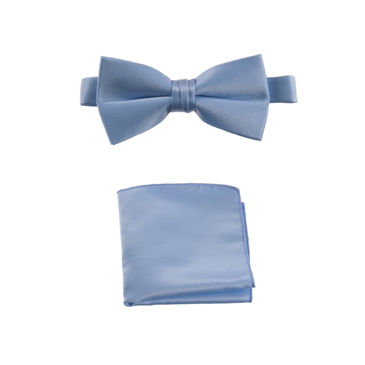 Men's Pre - tied Satin Bow Tie and Pocket Square Handkerchief Sets - Tuxgear