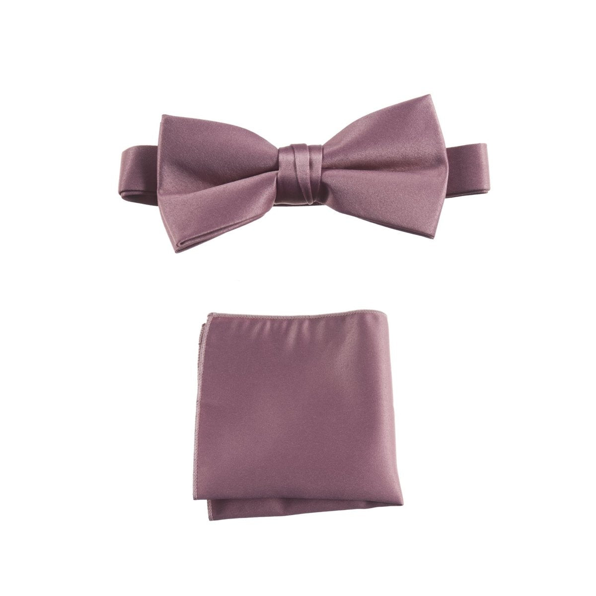 Men's Pre - tied Satin Bow Tie and Pocket Square Handkerchief Sets - Tuxgear