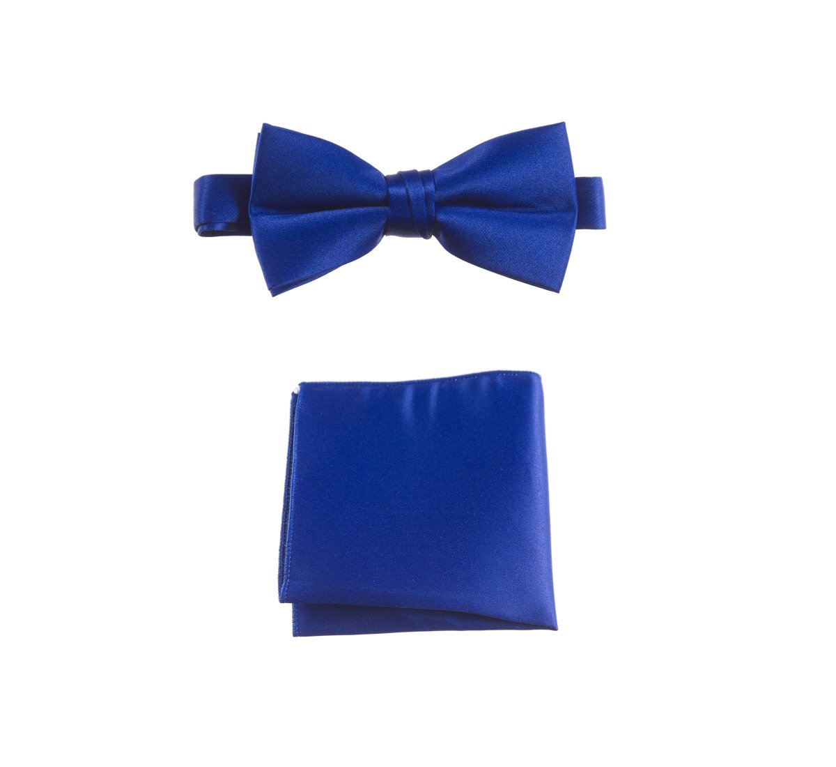 Men's Pre - tied Satin Bow Tie and Pocket Square Handkerchief Sets - Tuxgear