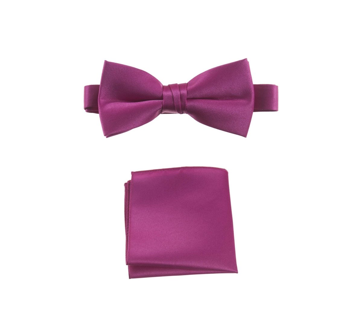 Men's Pre - tied Satin Bow Tie and Pocket Square Handkerchief Sets - Tuxgear