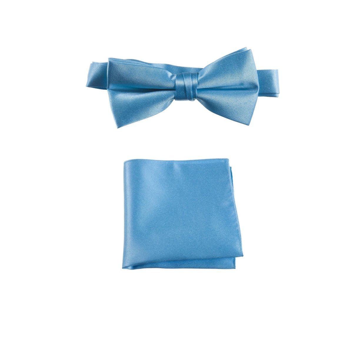 Men's Pre - tied Satin Bow Tie and Pocket Square Handkerchief Sets - Tuxgear