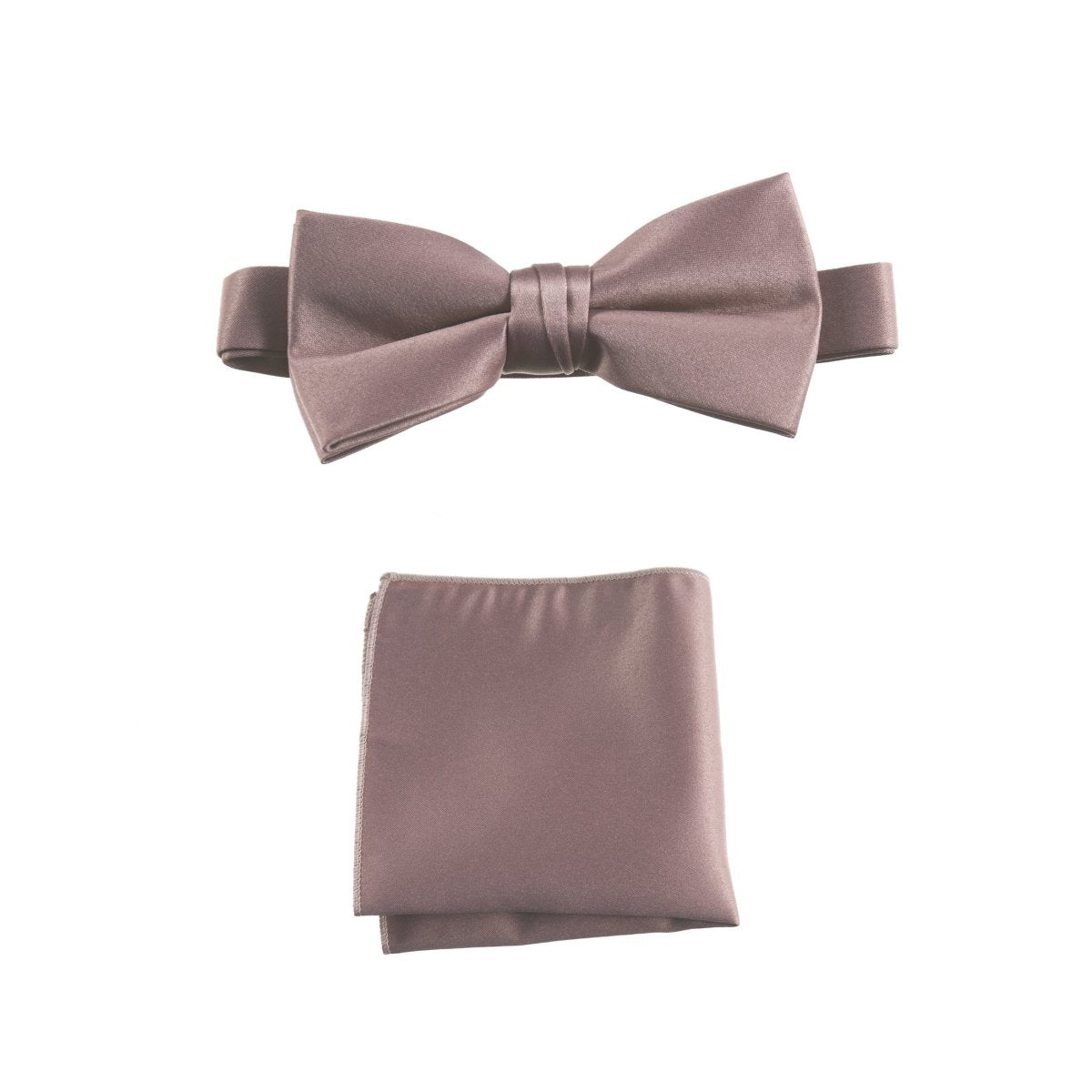 Men's Pre - tied Satin Bow Tie and Pocket Square Handkerchief Sets - Tuxgear