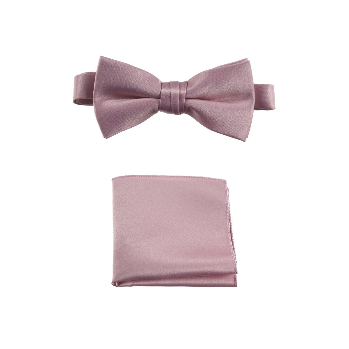 Men's Pre - tied Satin Bow Tie and Pocket Square Handkerchief Sets - Tuxgear