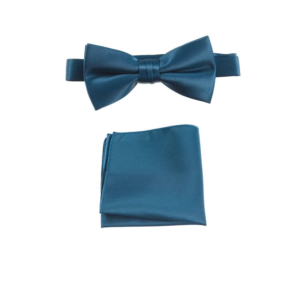Men's Pre - tied Satin Bow Tie and Pocket Square Handkerchief Sets - Tuxgear
