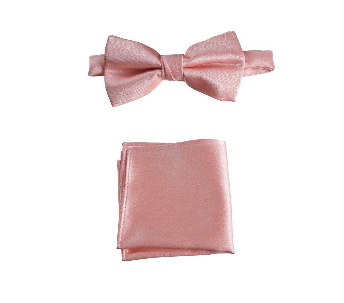 Men's Pre - tied Satin Bow Tie and Pocket Square Handkerchief Sets - Tuxgear