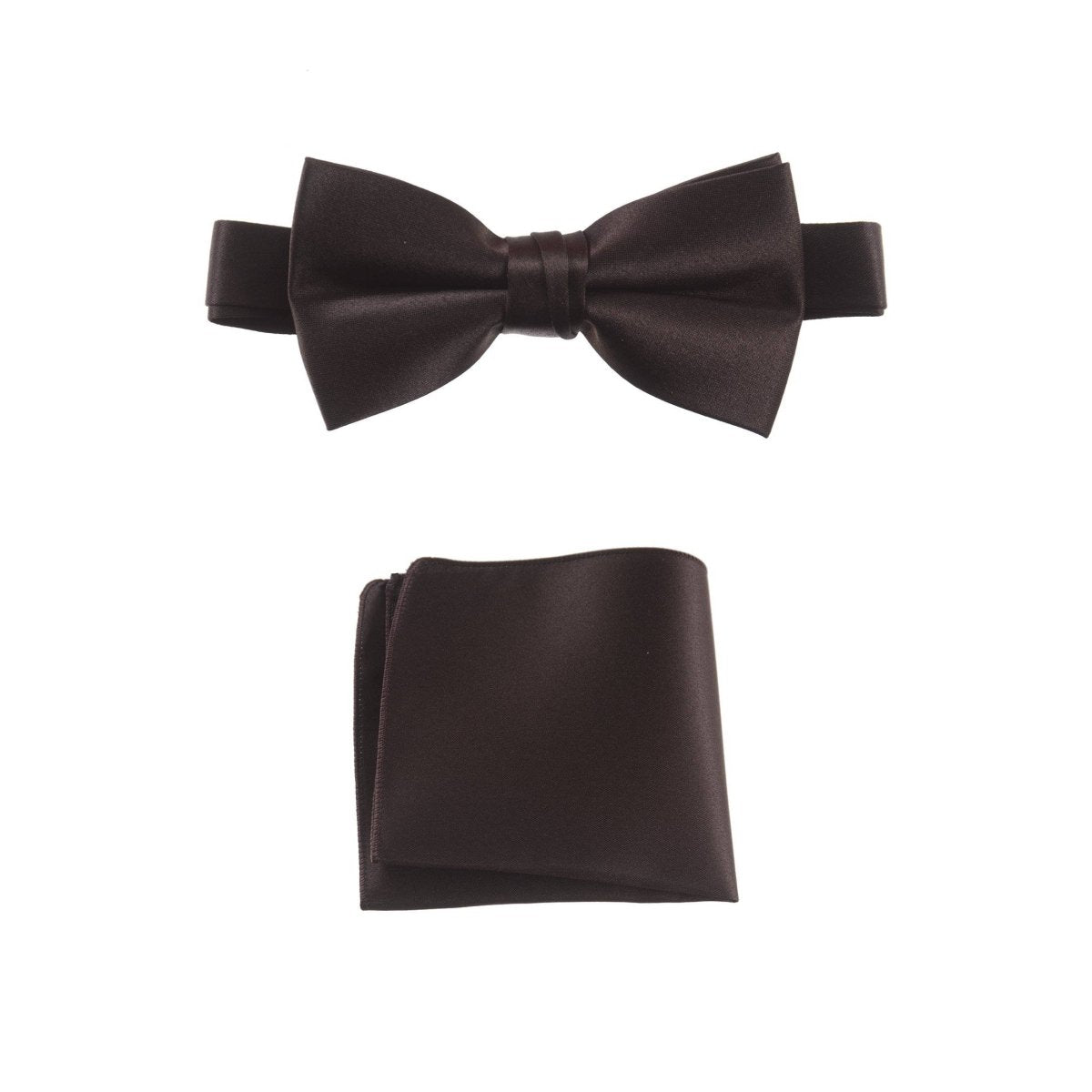 Men's Pre - tied Satin Bow Tie and Pocket Square Handkerchief Sets - Tuxgear