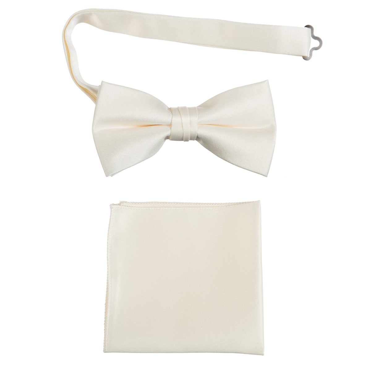 Men's Pre - tied Satin Bow Tie and Pocket Square Handkerchief Sets - Tuxgear