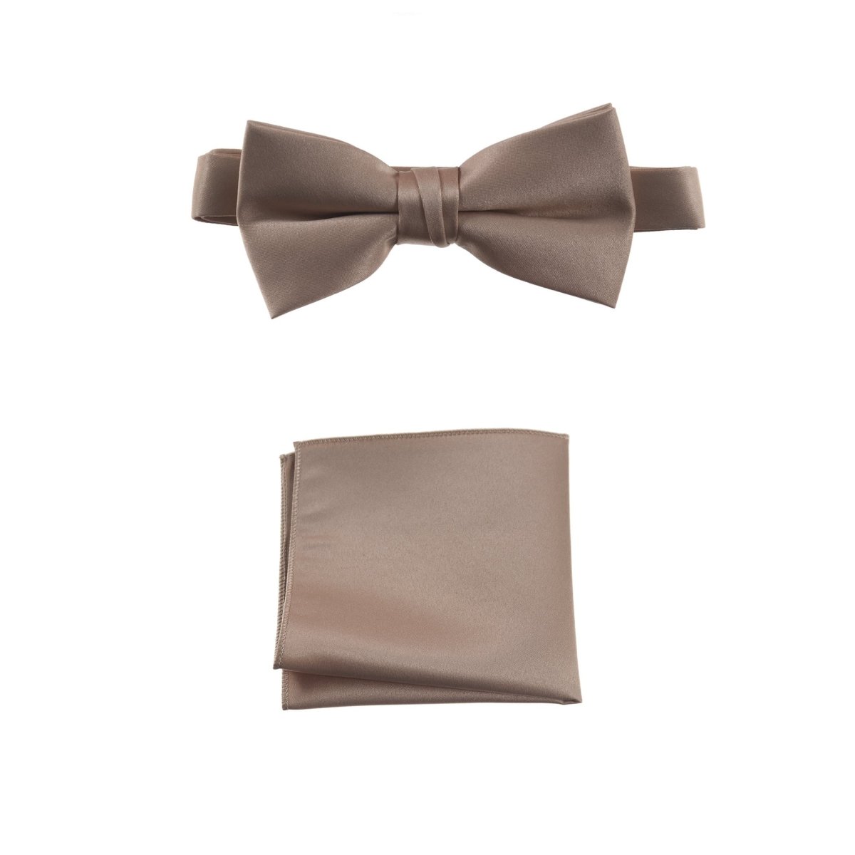 Men's Pre - tied Satin Bow Tie and Pocket Square Handkerchief Sets - Tuxgear