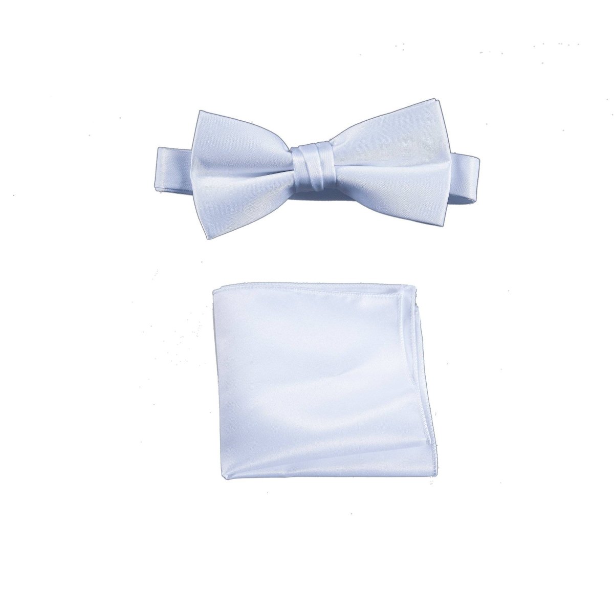 Men's Pre - tied Satin Bow Tie and Pocket Square Handkerchief Sets - Tuxgear