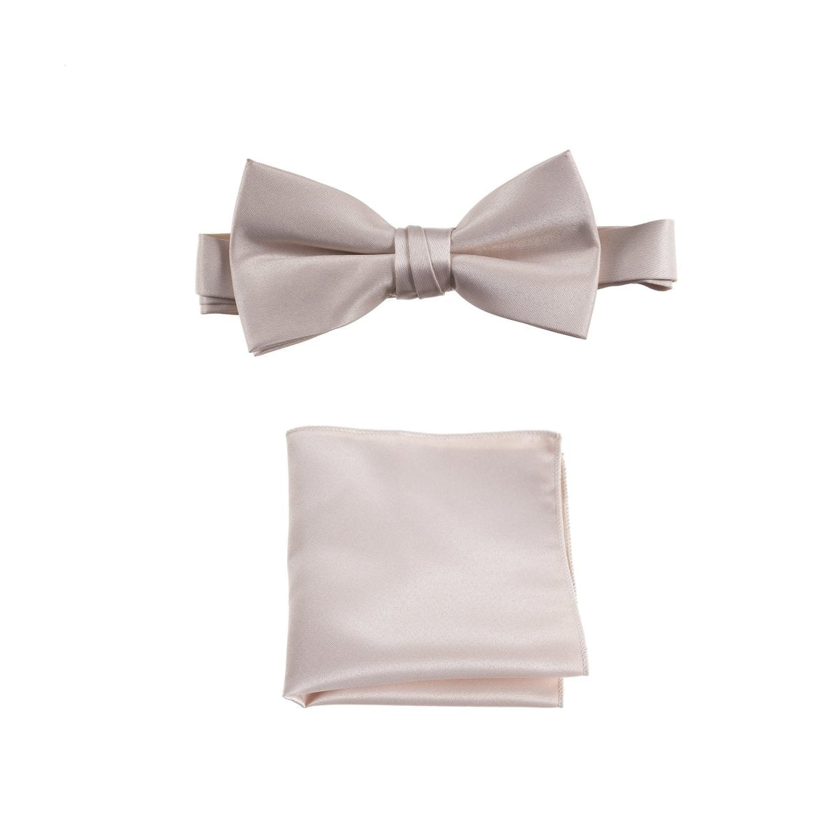 Men's Pre - tied Satin Bow Tie and Pocket Square Handkerchief Sets - Tuxgear